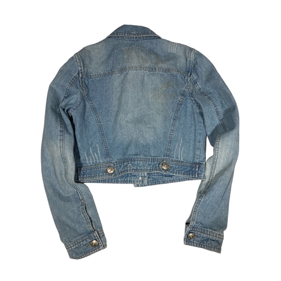 GB Cropped Denim Jacket Light Wash - Picture 3 of 5